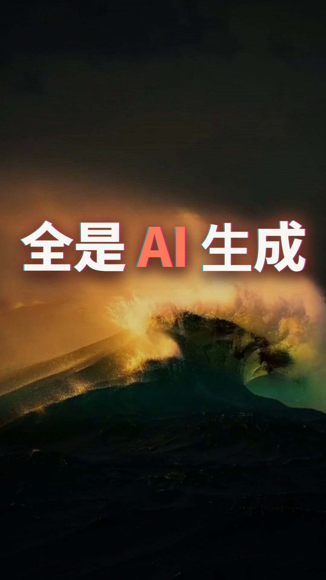 一句话,一个世界——赛博霓虹故障风 AI Sizzle